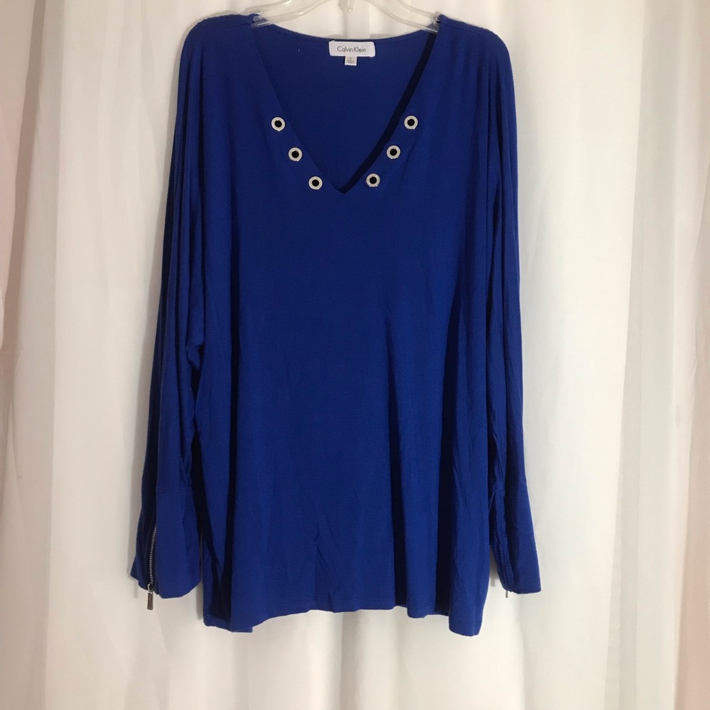Royal blue blouse